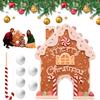 Gingerbread House Candy Cane Golf Game Kit Christmas Family Party Games Gift for All Age Groups
