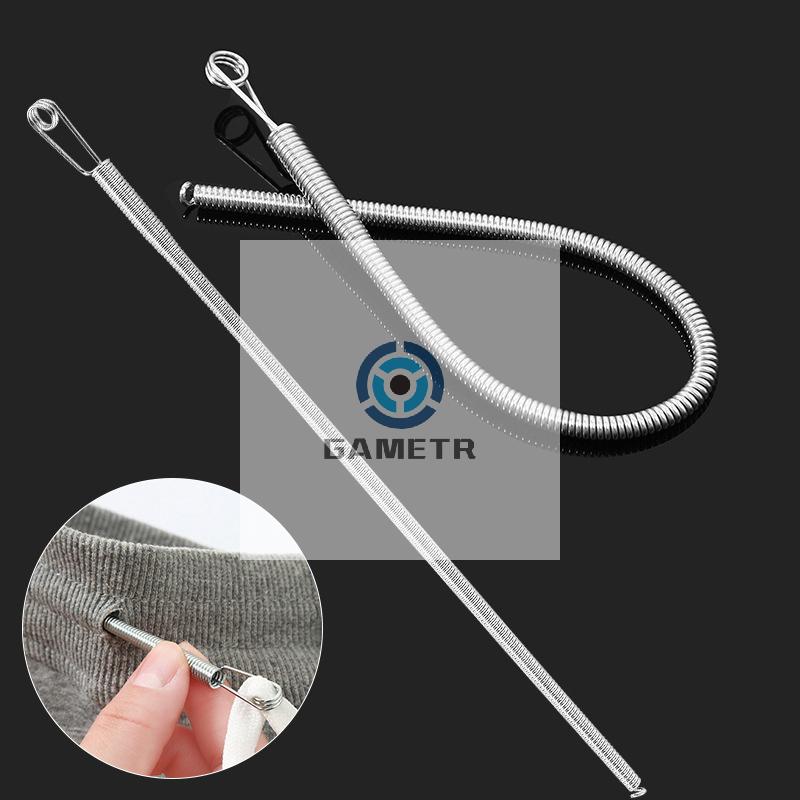 2/4pcs Bendable Spring Drawstring Threader Clip Pants Hoodies Elastic Band Lace Cord Flexible Drawstring Thread DIY
