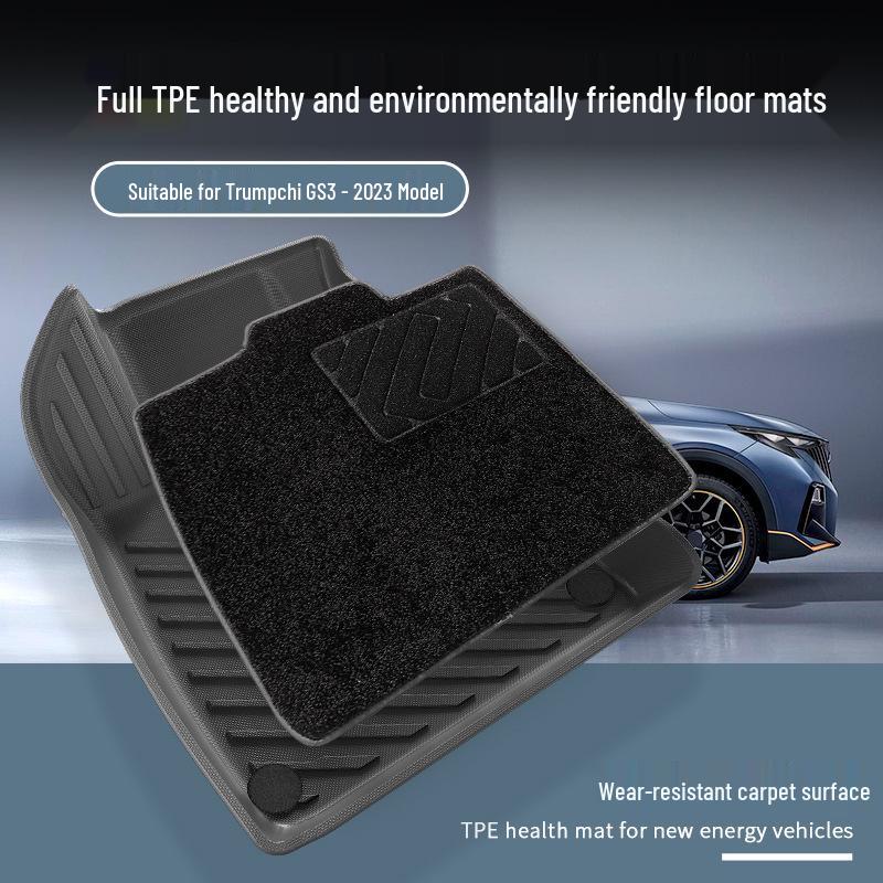 Compatible with 23 Trumpchi GS3 YingSu Models: Eco-Friendly TPE Floor Mats & Waterproof Trunk Mat