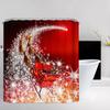 Premium Quality Christmas Snowman Waterproof Bathroom Shower Curtain With 12 Hooks For Festive Decor