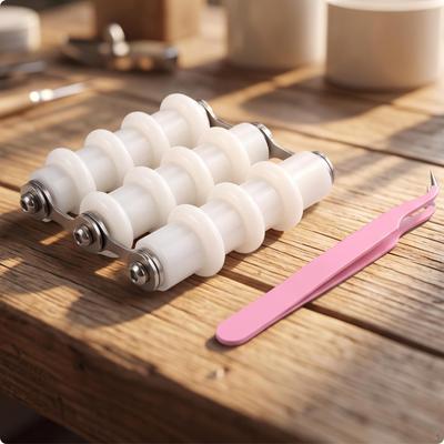2 Pieces Wire Straightener Tool Set | Three Roller Sections, Fine Metal Tip, for DIY Crafts