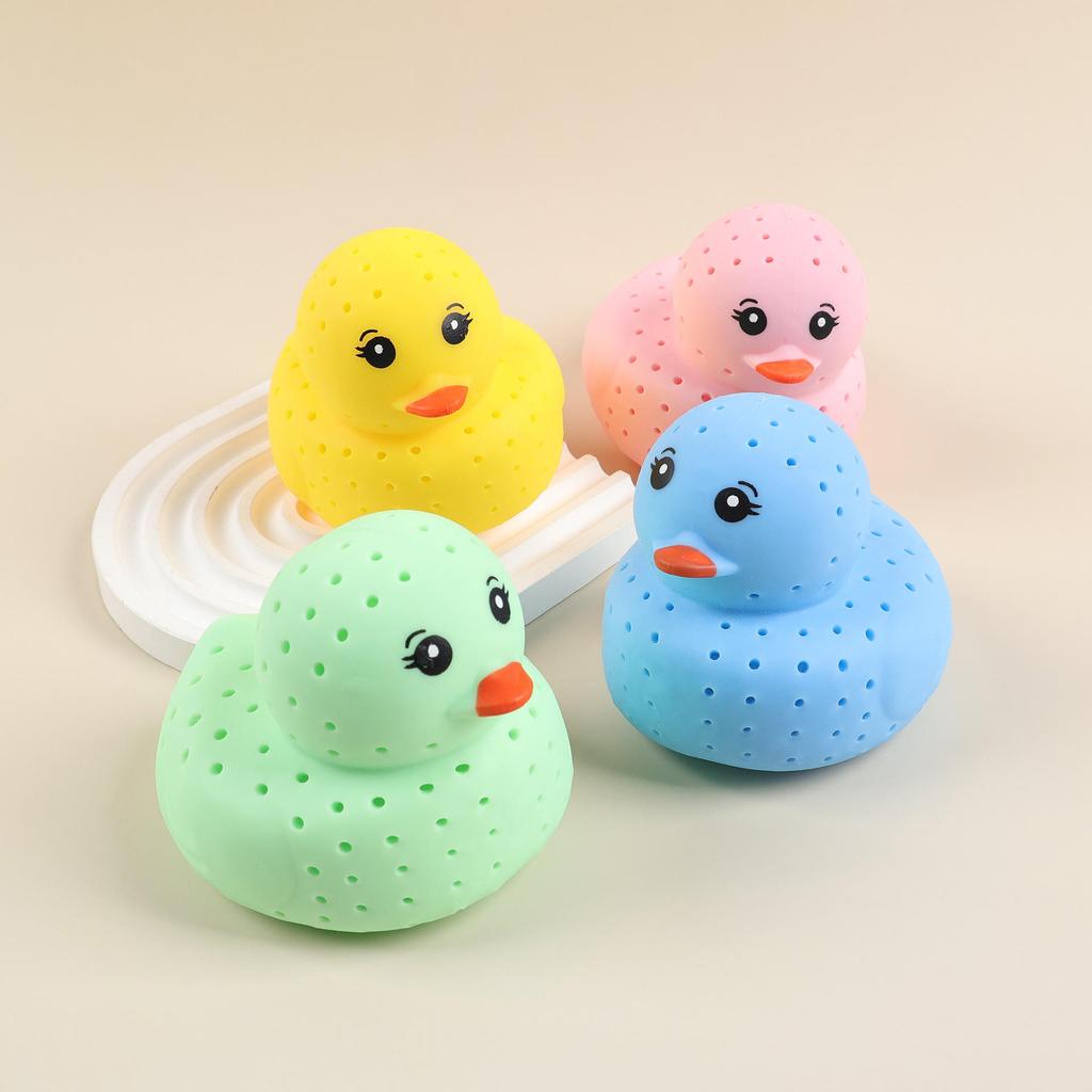 Stress Relieving Squeezing Toy Duck - Water Absorbing Bath Toy for Kids Summer Swim Novelty Sponge Toy for Children