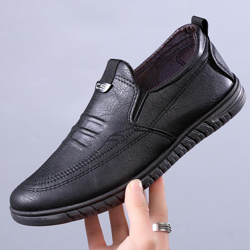 Business Casual Leather Shoes Men's Shoes New Breathable Waterproof Anti Slip Men's Shoes Trendy Versatile Leather Shoes