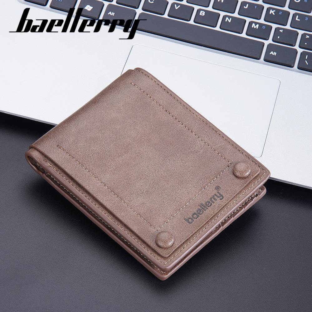 New wallet men's short European and American minimalist multi-card wallet retro open card bag
