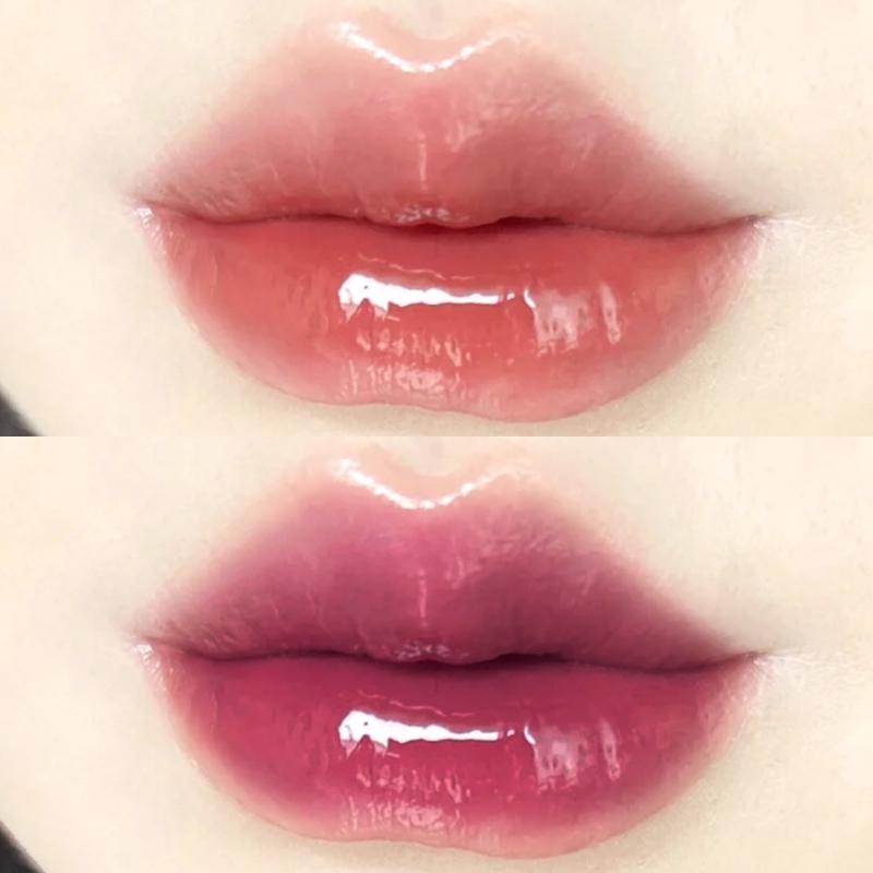Amore a forma di cuore Acqua Luce Rossetto Penna Specchio Gelatina Smalto per labbra Idrata Lucidalabbra trasparente Tinta per labbra coreana