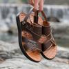 The first layer of cowhide sandals men's genuine leather summer wear 2025 new trendy beach casual non-slip dual-purpose cool slippers