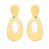 Gold Irregular Drop Earrings Hollow Oval Dangle Earrings for Women