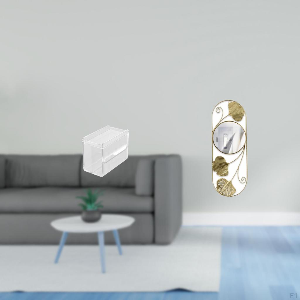 Modern Acrylic Toilet Paper Storage Box And Wall Mounted Tissue Holder with Mirror for