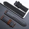 Business Echtes Leder Uhrenarmband Panerai für Omega Stahlschließe Schwarz Braun Herren Armband Zubehör 20mm 22mm 24mm 26mm