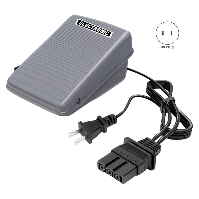 ABIY Compatible Foot Pedal Power Cord For Brother Models Jx2517 Lx3817 Xm2701 Xl2600 Lx3125 Lx2500 Xl5130 Gx37 Ls2400- US Plug
