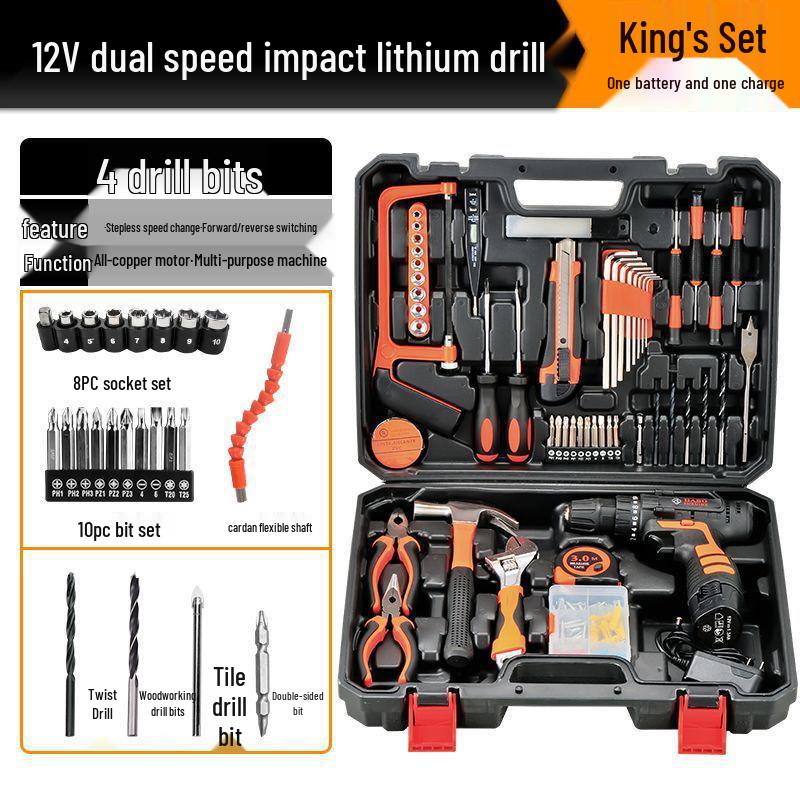 Multifunctional Electric Drill Set for Household & Car Repairs