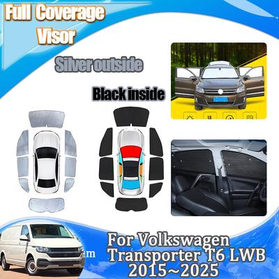For Volkswagen VW Transporter Caravelle Multivan Doubleback T6 LWB 2015~2025 2024 Sun Visor Sunscreen Blocks UV Rays Accessories