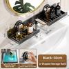 Suction Cup Storage Rack Wall Mounted No-Drill Bathroom Kitchen Drainage Organizer Carbon Steel