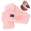 USB Heated Scarf   Neck Heating Scarf Detachable Plush Warming Neck Wrap Scarf