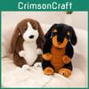 Plush Realistic Dog Toys Featuring Rottweiler And Basset Hound Styles For Gift