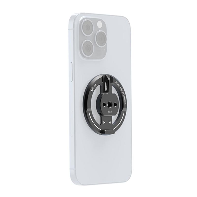 Strong Metal Magnetic Phone Tripod Mount Holder Works On 1/4 Thread And Cold Shoe Linkage For Camera Support
