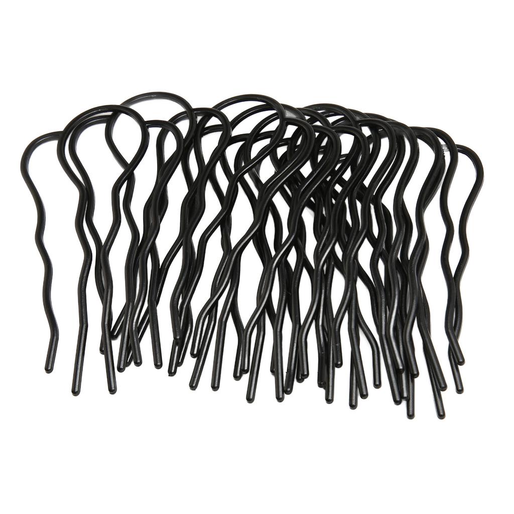 10 Stück Haar-U-Klammern Metall Schwarz Beschichtet Französischer Vintage Stil U-förmige Haarnadeln für das Haarstyling