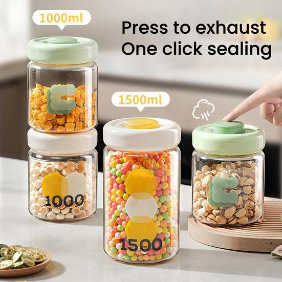 Coffee Beans Sealed Jar Container Coffee Tea Nuts Food Jar One-Touch Freshness Seal Design Food Storage Container
