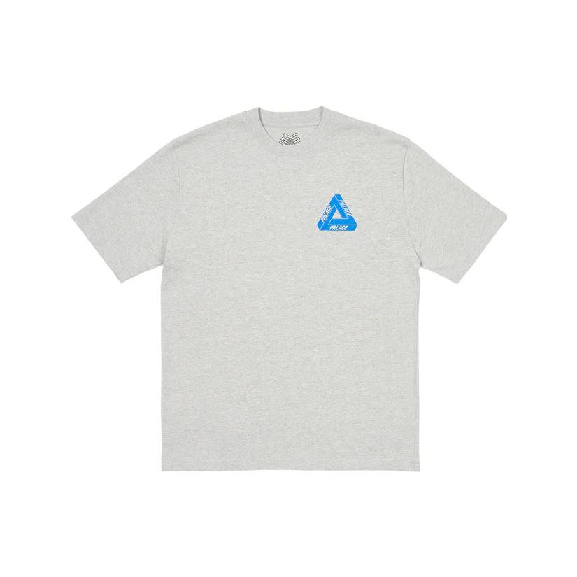 Palace Tri Twister T-Shirt Grey Marl Unisex Tops P24TS225