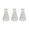 3PCS Glass Christmas Tree Candlestick Nordic Candles Stand Christmas Tree Ornaments  Bath Room