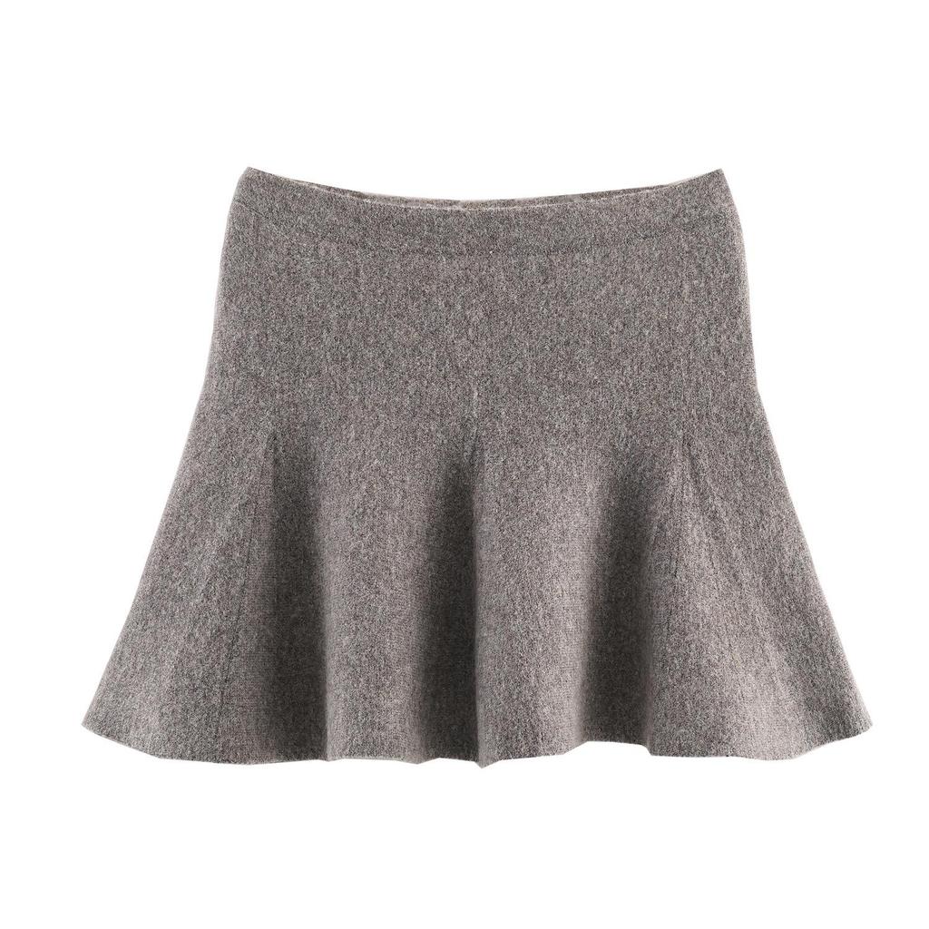 Autumn European & American Style Knit Jacket with Mini Skirt Set