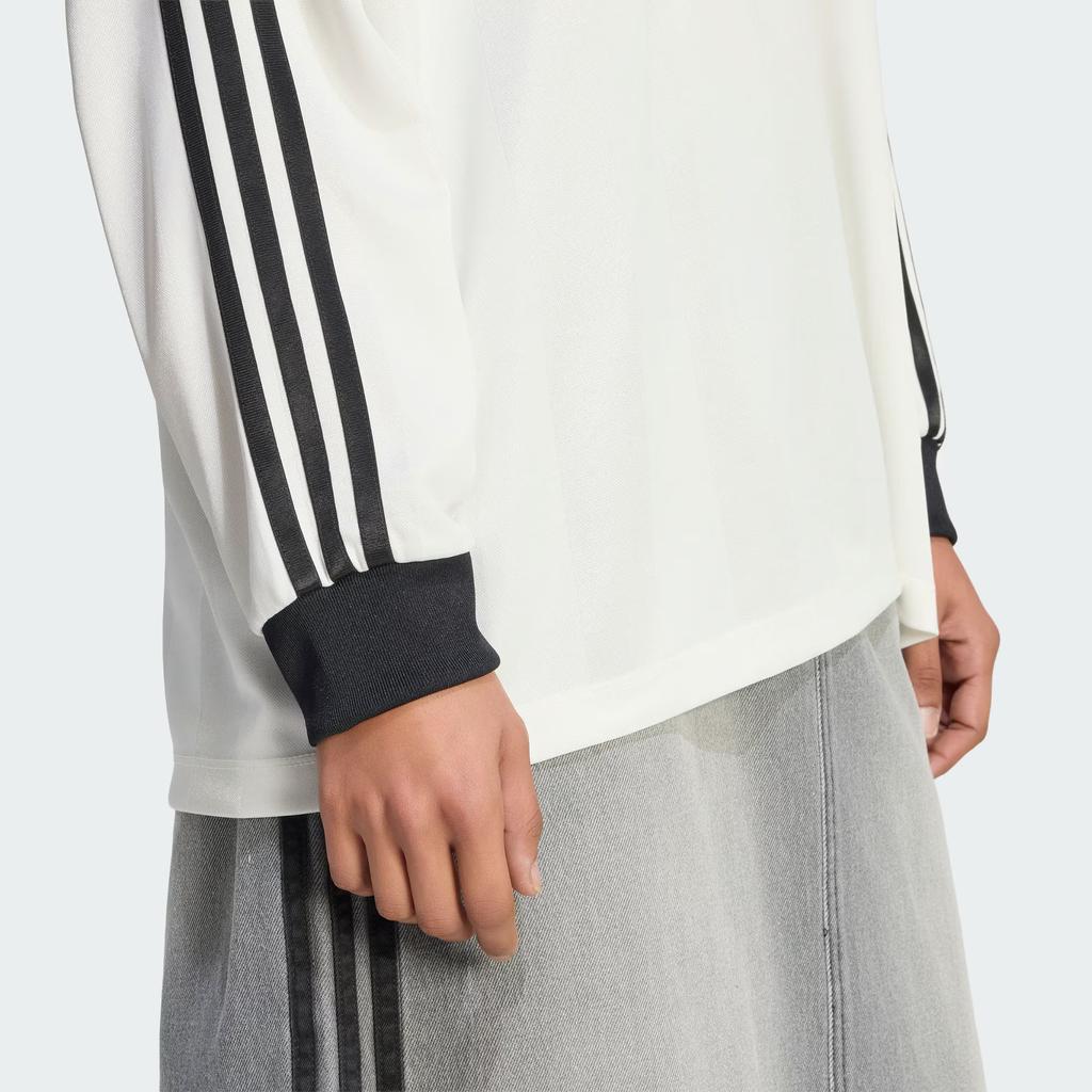 adidas Originals Jacquard Lässig Kultur Gestreift Locker Langarm T-Shirt Damen Oberteile KG3711