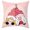 New Christmas Dwarf Pillow Cover Christmas Cute Dwarf Peach Skin Cushion Cover
