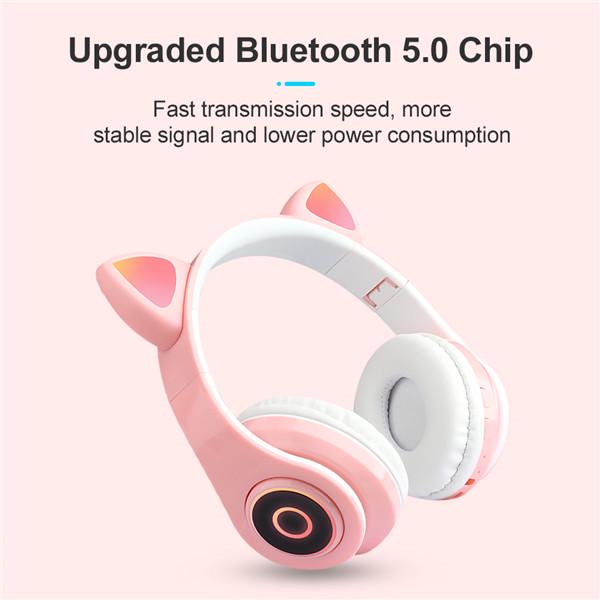 Cuffie Bluetooth senza fili Sopra l'orecchio Cat Auricolare con luce LED  Pieghevole Auricolare Volume Controllo volume acquista in modo economico —  spedizione gratuita, recensioni reali con foto — Joom