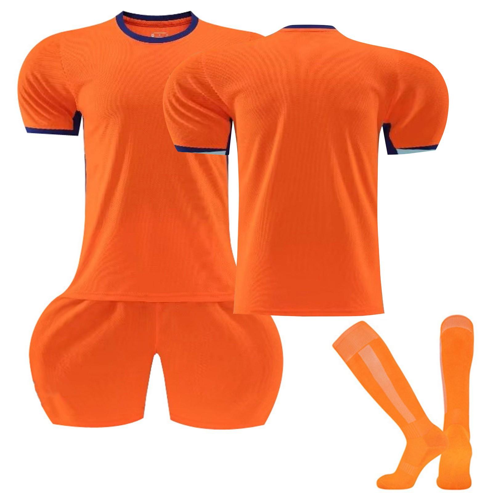 

2425Нидерланды, домашние футбольные майки, комплект с шортами и носками, новый сезон, шорты и носки, комплект размеров для взрослых и детей 28