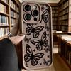 Umriss Schmetterlinge Silhouette Weiche TPU Handyhülle für iPhone 17 16 15 14 13 12 11 Pro Max Plus Stoßfest Anti-Rutsch Abdeckung