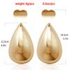 INS Wind Simple Smooth Love Water Drop Metal Earrings Fashion Exaggerated Geometric Heart Stud Earrings Earrings