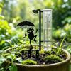 Weatherproof Metal Frog Decor Frost Resistant Garden Rain Gauge Portable Rain Gauge  for Flower Bed