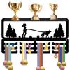 Wall Mounted Holder with Hooks Display Rack for Sports Awards and Medals