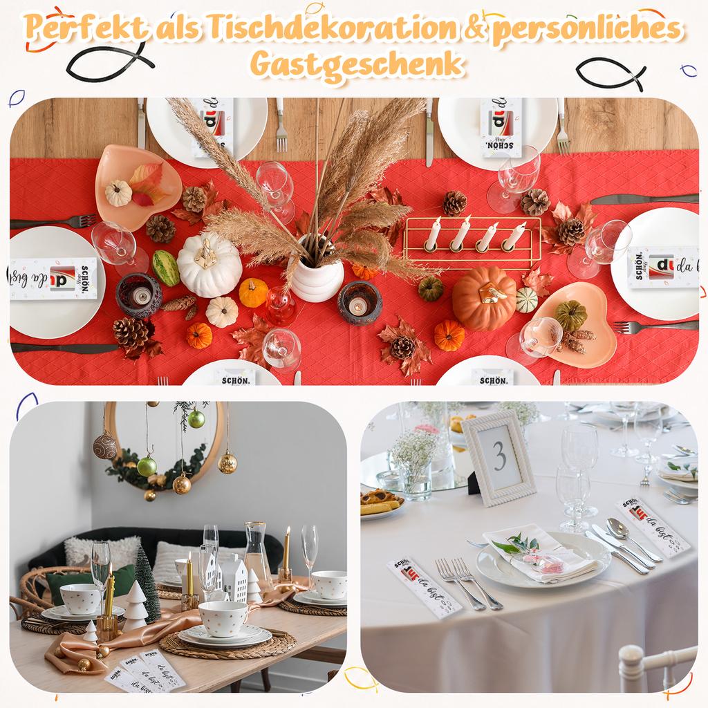 50 Pcs Filz-GeschenktüTen FüR Taufe Konfirmation Gastgeschenke Kommunion Mit SchöN Dass Du Da Bist Wiederverwendbare Schokoladen