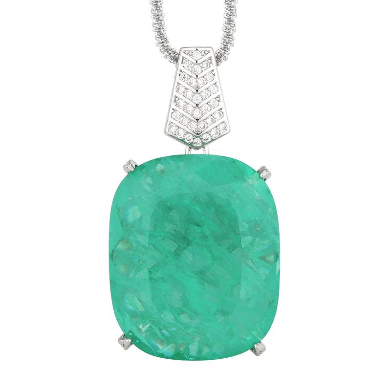 New Huameimei Jewelry Set Earrings Necklaces Rings Paraiba Style High End Women's Batch