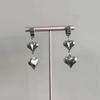 Punk Styles Heart Shaped Drops Earrings Craft Of Stainless Steel For Women Girls Fashion Jewelry Gift For Daily Wear