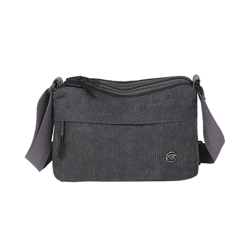 New Minimalist Fleece Women's Multi-Layer Shoulder Bag Versatile Crossbody Bag Multi-Layer Commuting Bag Crossbody Bag