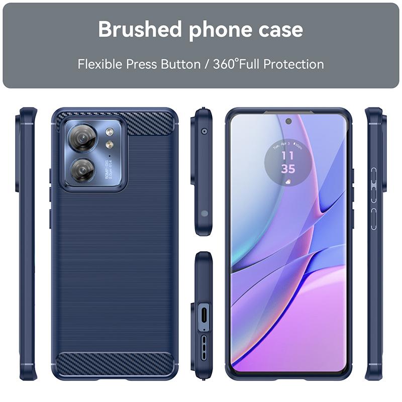 Luxury Carbon Fiber Shockproof Phone Case For Motorola Moto Edge 2023 Edge 5G 2024 Edge Plus Edge 20 Lite TPU Bumper Cases Cover
