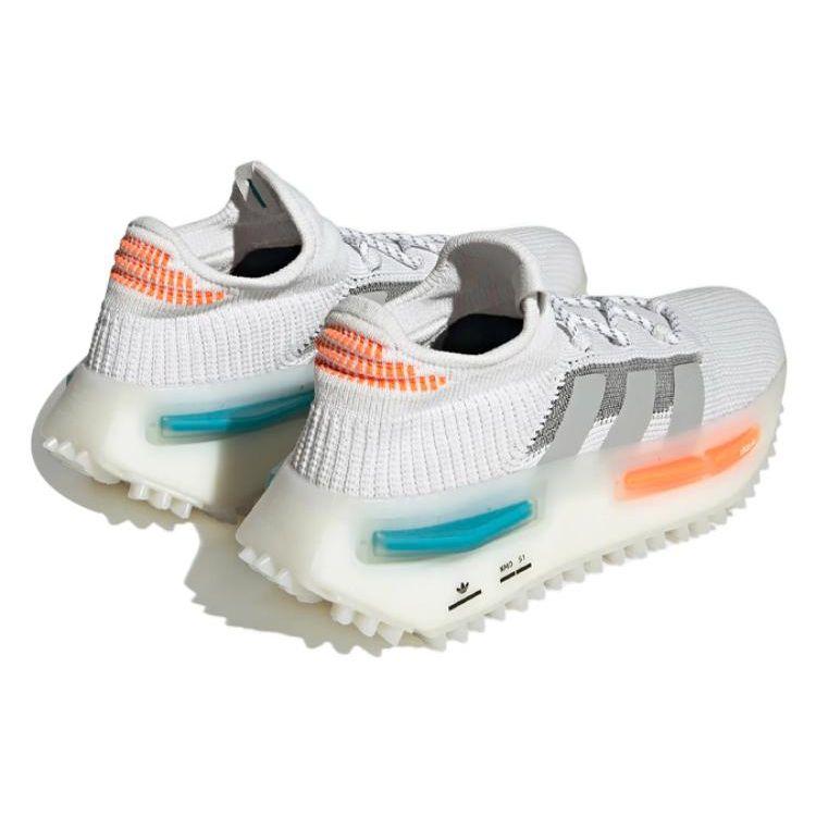 adidas NMD_S1 White Orange Teal Unisex Sneakers Cloud-White Mgh-Solid-Grey Off-White FZ5707