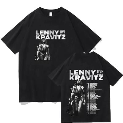 2026 Lenny Kravitz Concert Poster Print TShirt Bestselling Unisex Oversized Casual New Summer High Street Harajuku Fashion