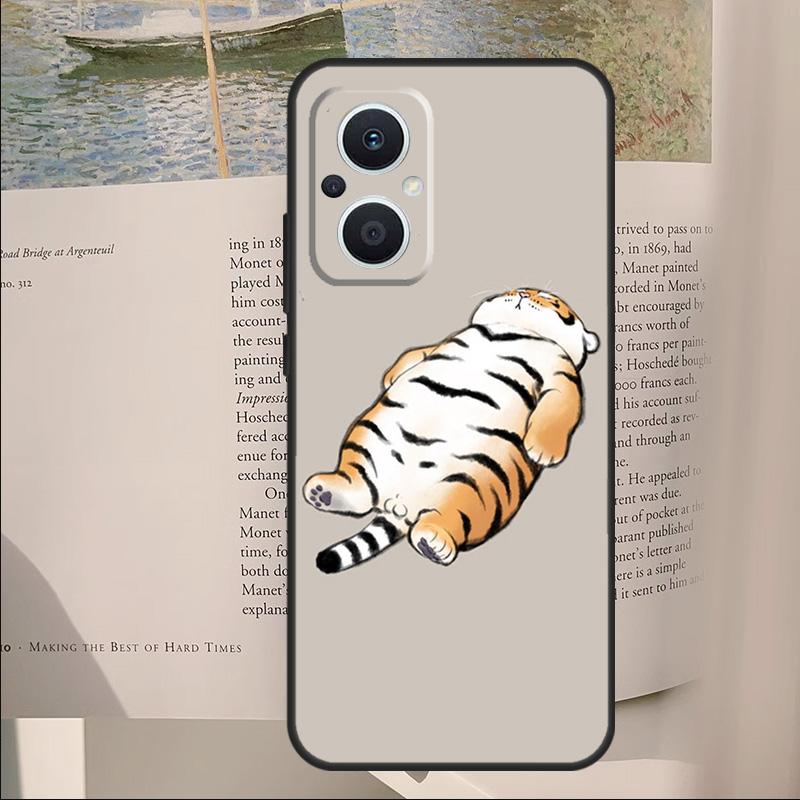 fat tiger Cartoon Funny Cover For OPPO Reno 10 12 13 14 Pro 11 F 12F 13F 14F 7 8 Lite OPPO Find X9 X6 X5 X8 Pro Case