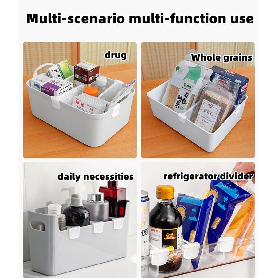 Kühlschrank-Aufbewahrungs-Trennwand, einziehbare Kunststoff-Trennwand, Aufbewahrungsschiene, Küchen-Flaschendosen-Regal-Organizer