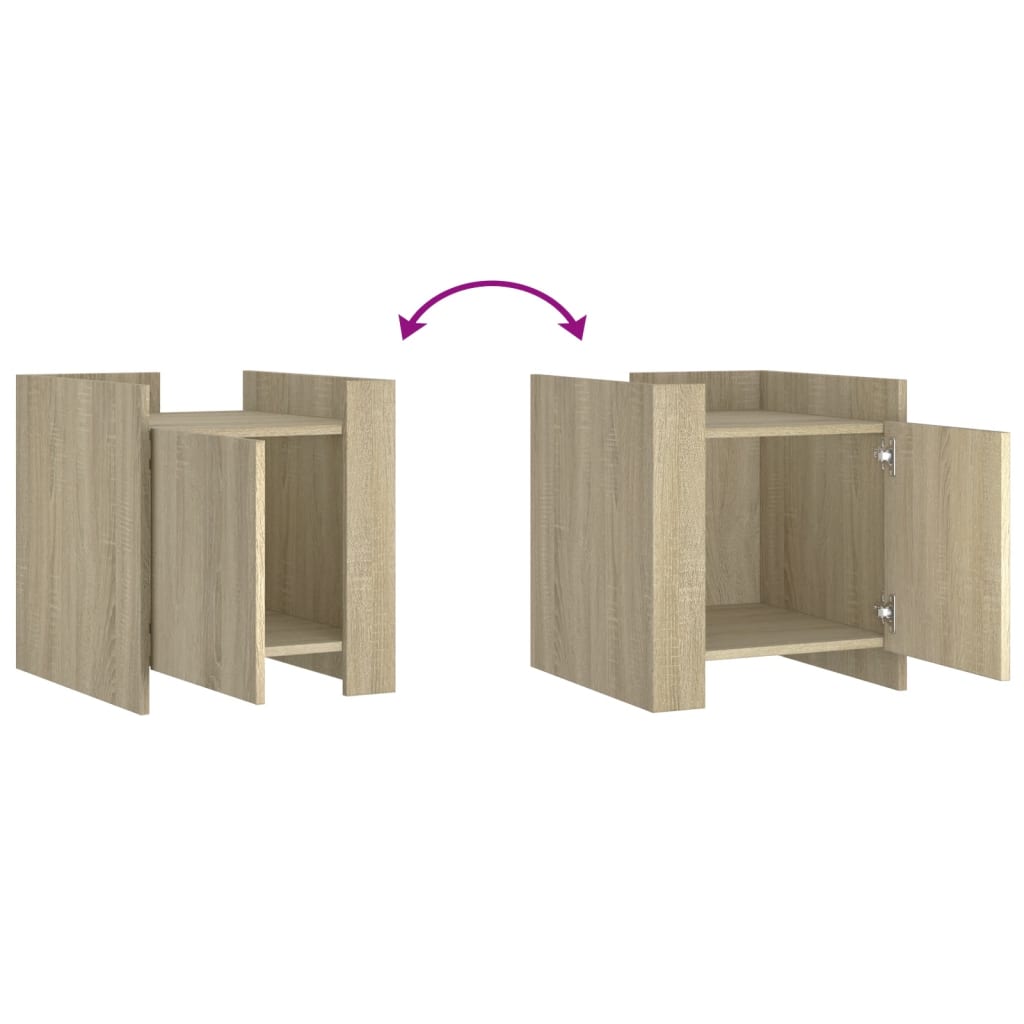 Nightstand Sonoma Oak 45x50x50 cm Particleboard