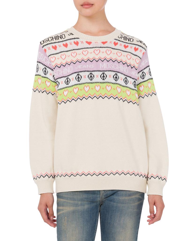 MOSCHINO Jeans Love & Peace Sweater