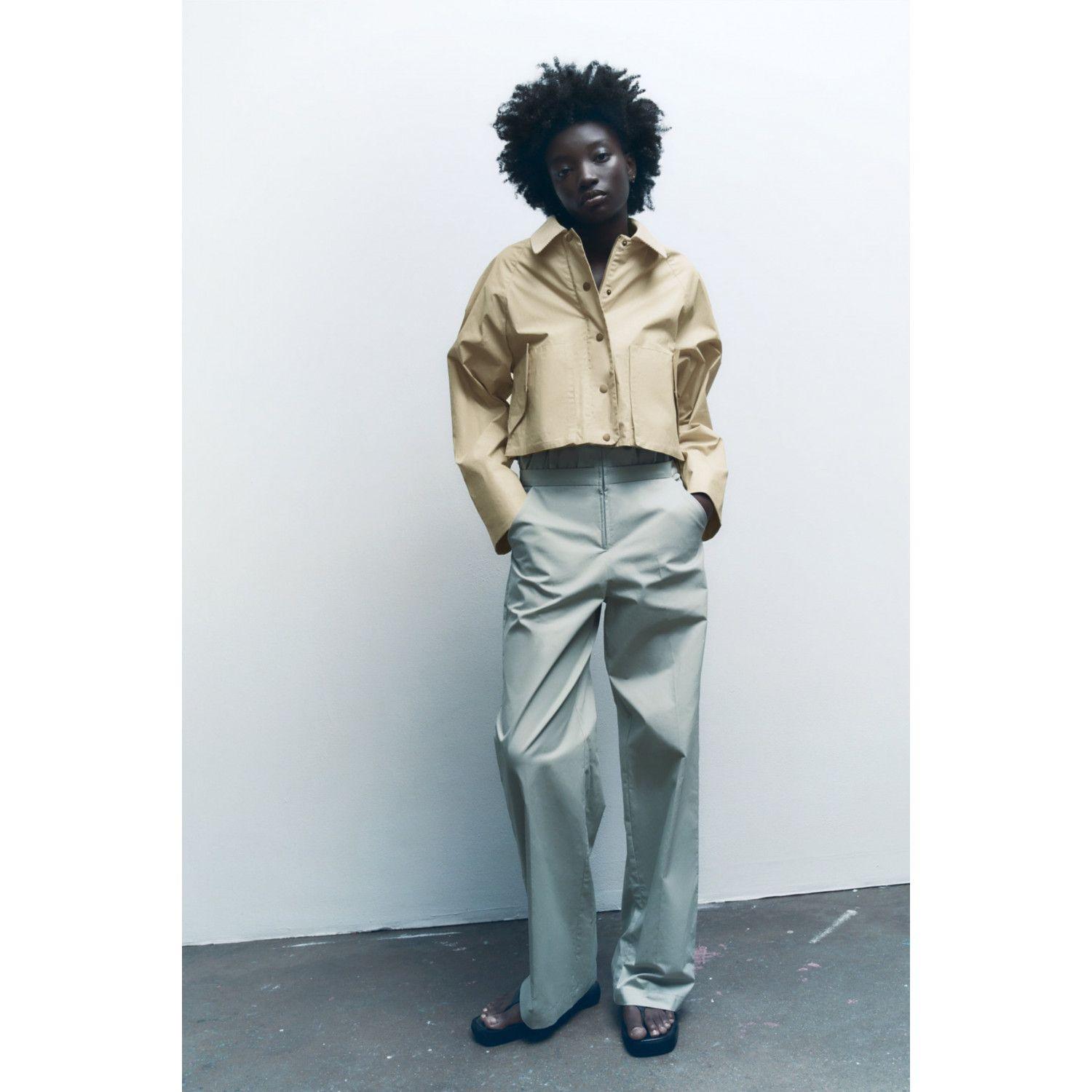 

WAXED CROPPED JACKET