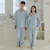 [JJINIYA] Retro Check 30-Count Couple Long Sleeve Pajama Set [Shipped from Korea] 100% Authentic