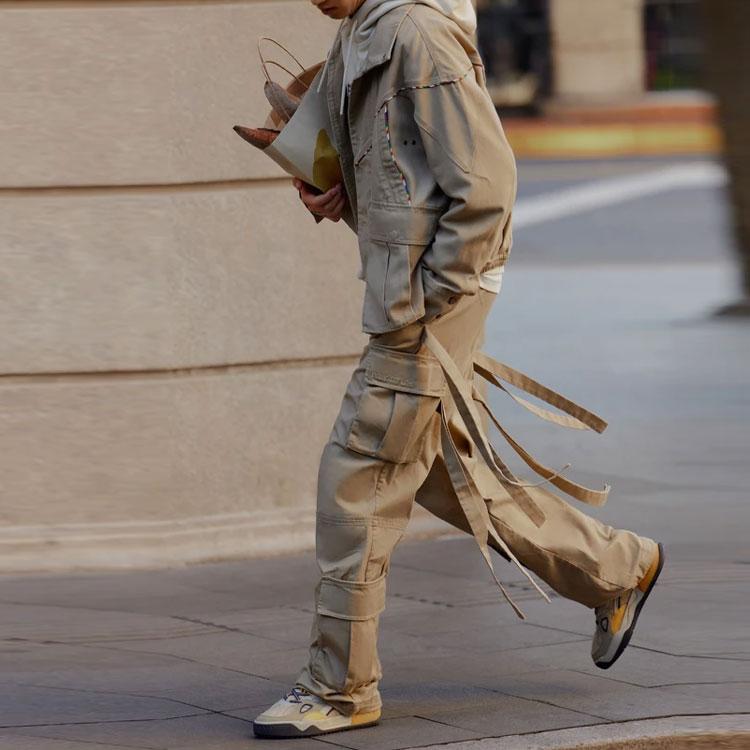 Li Ning CF Wu Xing Series Sports Fashion Solid Color Loose Stand Collar Casual Jacket Unisex Jacket Khaki AFDR911-1