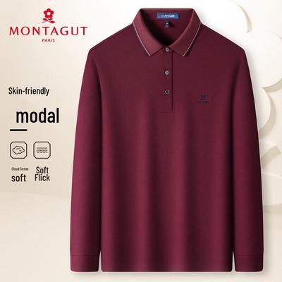Polo Manches Longues Homme Automne Mélange Modal MONTAGUT