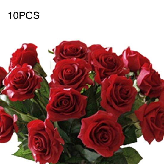10 buc flori artificiale de trandafiri din latex pentru petrecere de nunta buchet de masa de birou Decor pentru casa