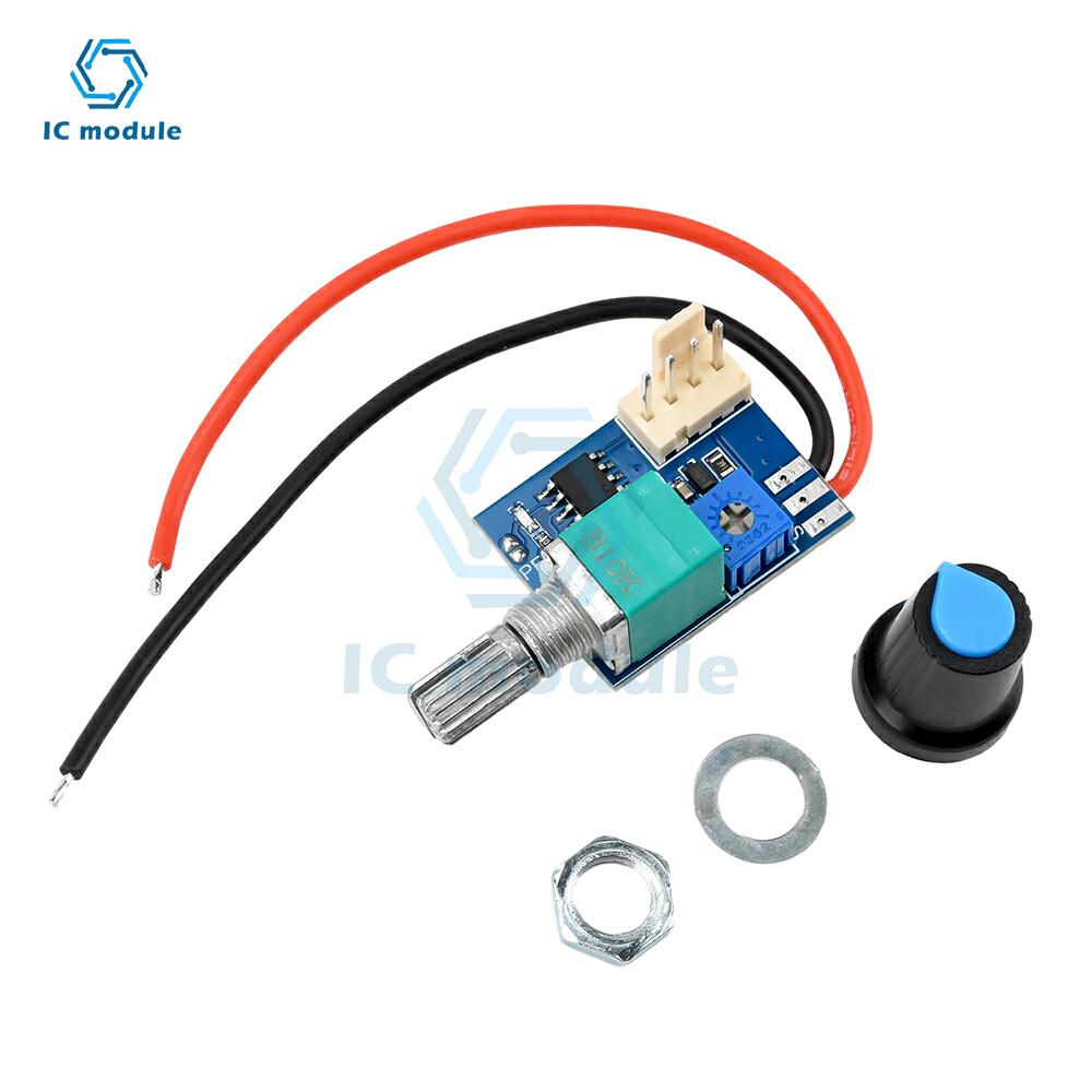 DC 12V 4 Pin PWM Fan Control Module Knob Switch PWM Fan Motor Controller Board for Computer Case Cooling Fans